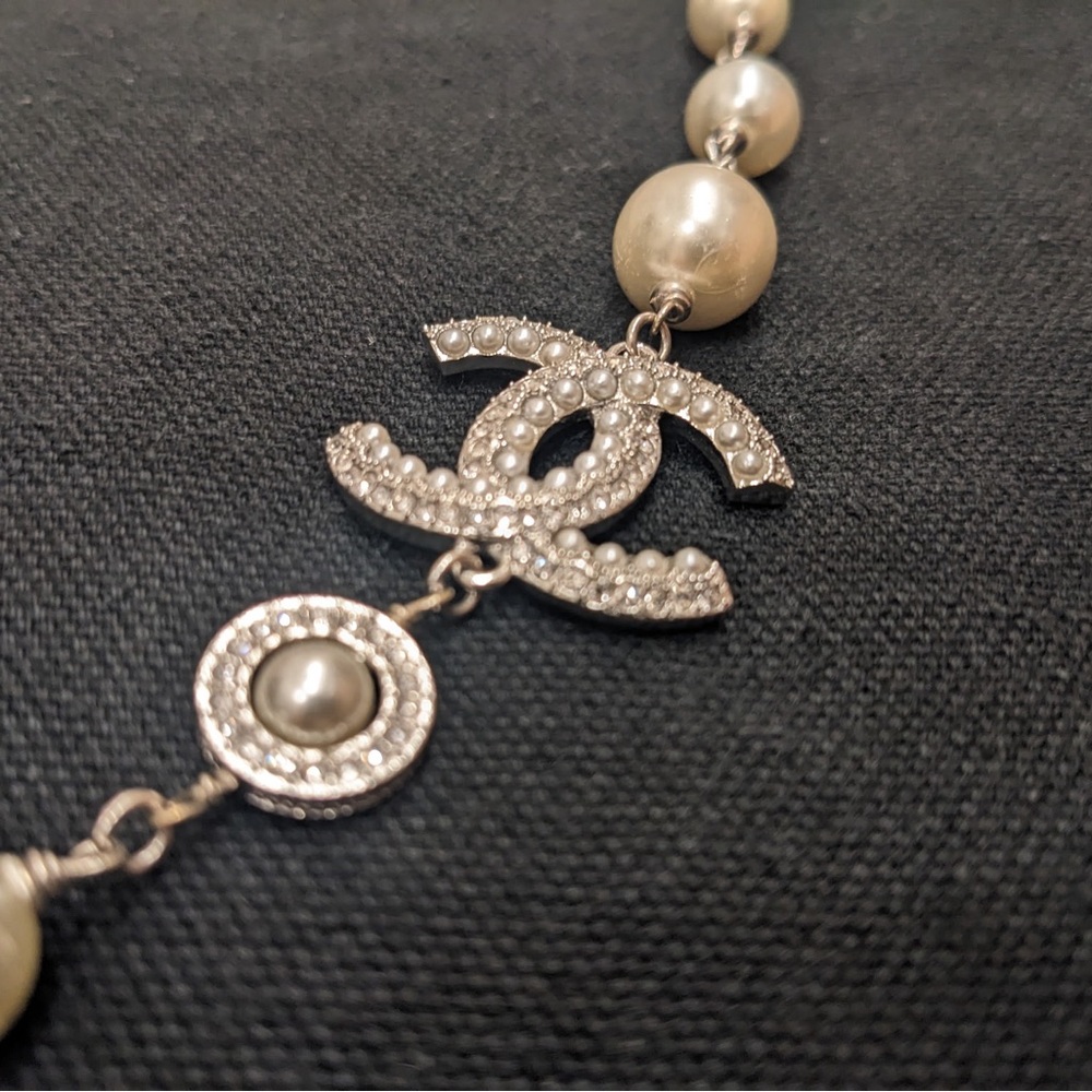 Chanel Authentic Long Faux Pearl Necklace - Picture 12 of 15